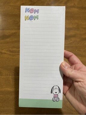 Peanuts Gang Snoopy Nom Nom Donut To Do List Note Pad Notepad Paper 100 Sheets